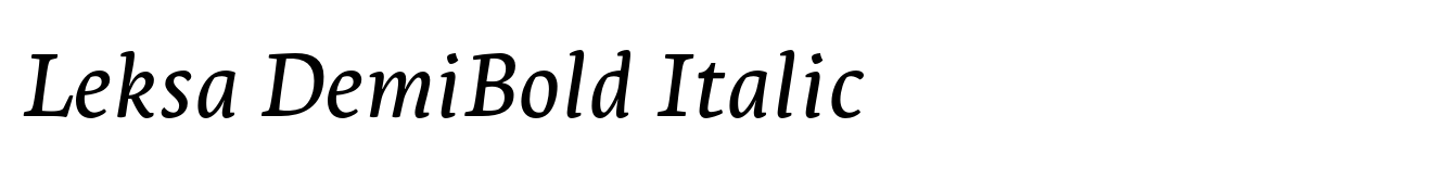 Leksa DemiBold Italic
